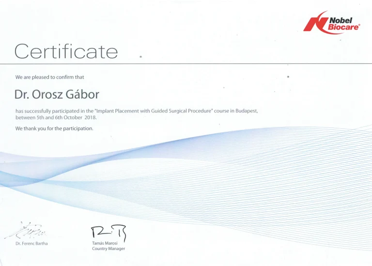 2018-Dr-Orosz-Gabor-Nobel-implant-guide-cert-Budapest